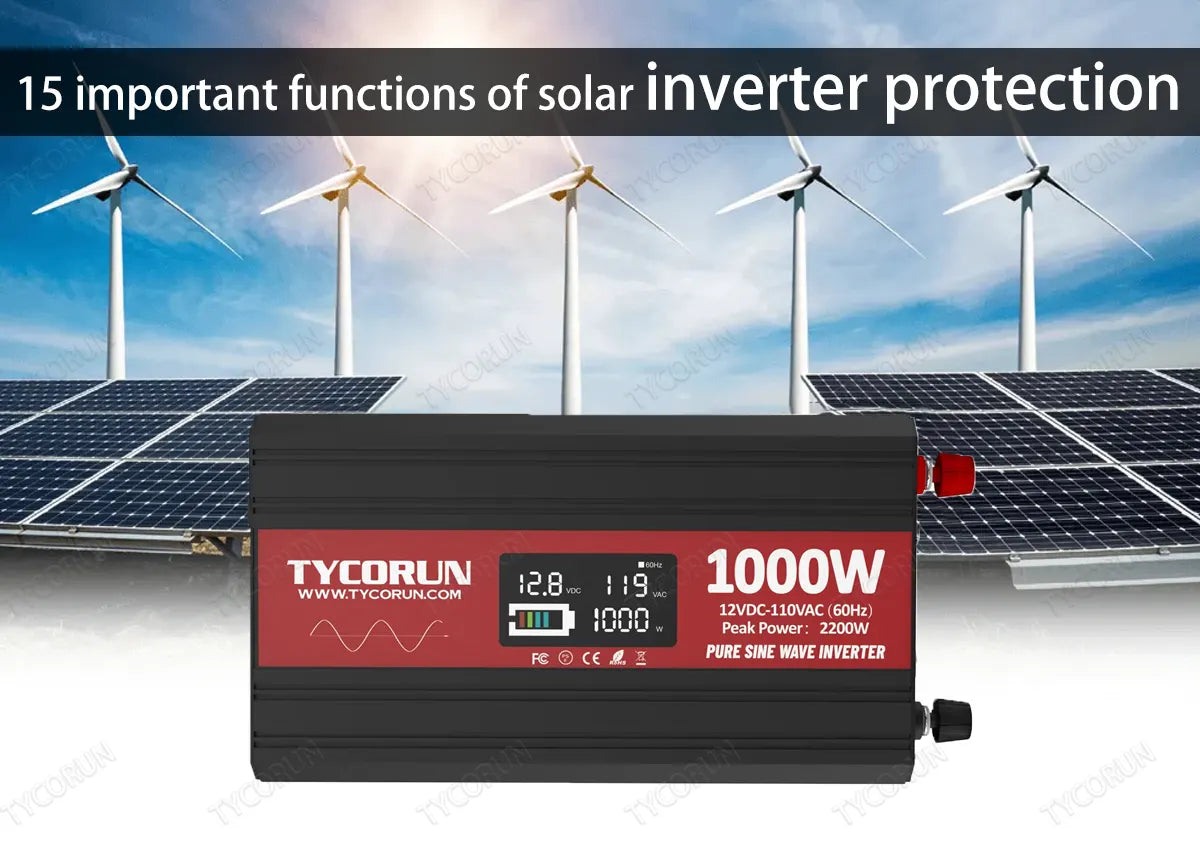 15 important functions of solar inverter protection-Tycorun Batteries