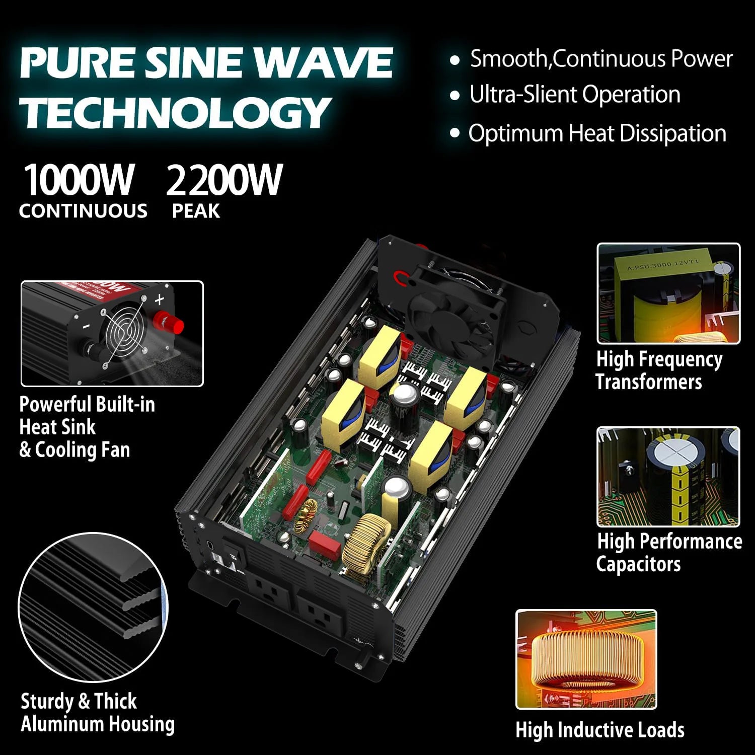 Datouboss 1000Watt Pure Sine Wave Inverter REVIEW vs my 1200W