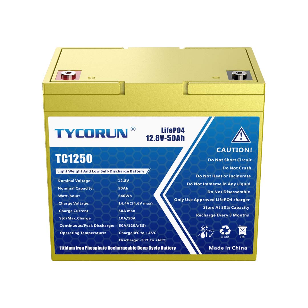 12 Volt 50Ah Lithium Deep Cycle Battery-Tycorun Batteries