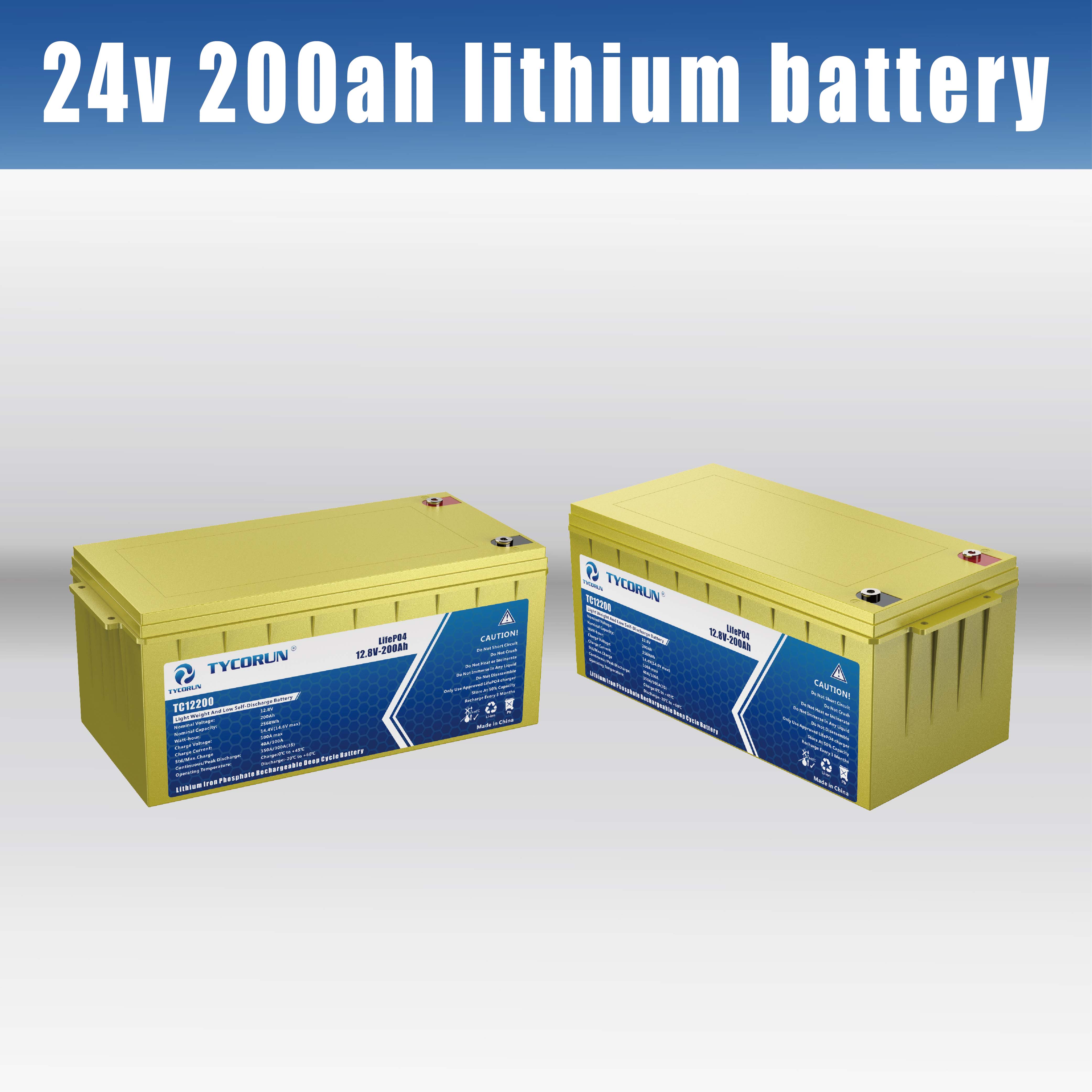 TYCORUN 24V 200AH LIFEPO4 DEEP CYCLE BATTERY SET FOR SALE-Tycorun Batteries
