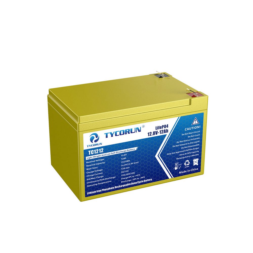 12V 12Ah Battery, 12V Lithium Battery, Deep Cycle 12V Rechargeable LiFePO4  Battery, Built-in BMS, Offer 4000 Cycles Life, for Power Wheels, Small UPS