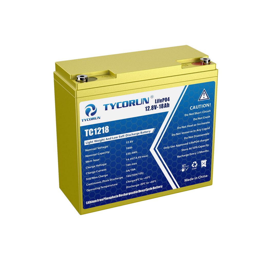 12 Volt 18Ah Lithium Deep Cycle Battery-Tycorun Batteries